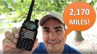 Baofeng UV-5R ham radio, talking from Atlanta to Seattle