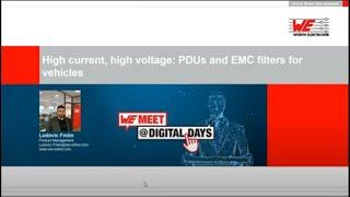 WE meet @ Digital Days 2021: High current, high voltage: PDUs and EMC filters for vehicles