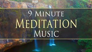 9 Minute Zen Meditation Music ‍️ with Beautiful Waterfall Footage 