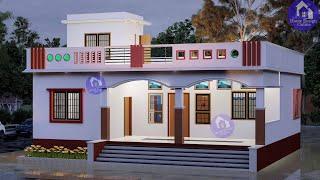 32x35 Ghar ka Design II 3Bedroom Ka Ghar II Village House Design Idea II Simple color Home plan