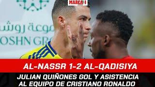 Quiñones gol y asistencia sobre el equipo de CR7 I Al Nassr 1-2 Al Qadisiya I Resumen y Goles