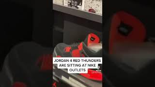 JORDAN 4 RED THUNDERS ARE SITTING AT THE NIKE OUTLET