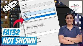 USB Not Formatting in FAT32 | FAT32 Format Not Showing FIX