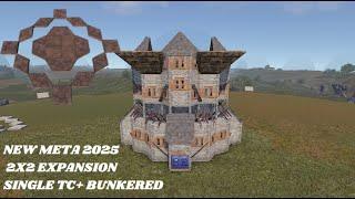 NEW META 2025 2x2 Expansion Rust Base Design (Single TC + Bunker)