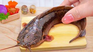 How To Catch Fish  Catch and Cook Fried Catfish Miniature Cooking ️ Tina Mini Cooking