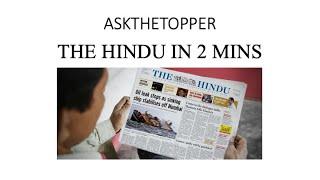6th July  2021:THE HINDU NEWSPAPER  IN TWO MINUTES
