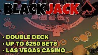 Blackjack  Watch What Happens on Every High Limit Bet!! [Double Deck @Las Vegas Casino]