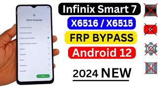 Infinix Smart 7 FRP Bypass 2024 | Infinix Smart 7 (X6516 - X6515) Google Account Bypass Without Pc