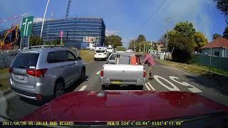 Driver decides to go for a walk at red light