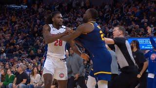 Draymond Green and Isaiah Stewart get heated and Draymond gets ejected 