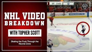 Skating the Puck Through the Neutral Zone | NHL Video Breakdown with Topher Scott