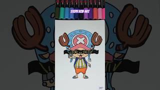 Drawing Chopper With POSCA Markers!  One Piece Anime  #shorts