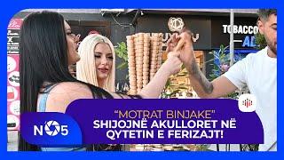 Motrat binjake shijojnë akulloret në qytetin e Ferizajt!