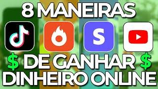 8 MANEIRAS de GANHAR DINHEIRO com a INTERNET (Sem sair de casa)