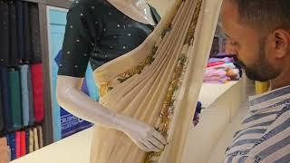 How to Drape set saree//for Beginners //ഇത്രയും ഈസി ആയിരുന്നോ സെറ്റ് saree ഉടുക്കാൻ