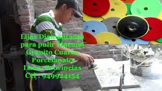 Lijas discos diamantadas pulir porcelanato mármol granito cuarzo piedra sinterizada Lima-Perú