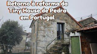 #05 RETORNO À REFORMA DA TINY HOUSE DE PEDRA EM PORTUGAL/ QUEBRAR ROCHAS E IMPERMEABILIZAR A SALA