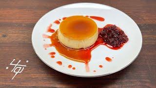 دسر کرِم کارامل به همراه مربا زرشک با نواب - creme caramel with barberries jam by navab