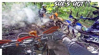 First Wayne National Forest Trip On 2 Strokes! | Clapped Out KTM Overheats..