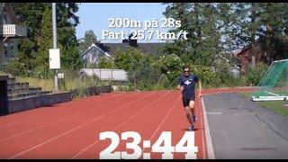 Hvor fort er egentlig 3min og 30 sek på 1500m? Vi kjenner på farta!