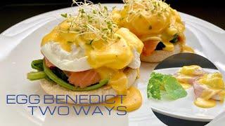 Manjain Suami di Ulang Tahunnya | Egg Benedict with Salmon and Wilted Spnach | Egg Benedict with Ham