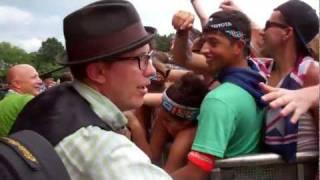 Flogging Molly band members say hi to the crowd @ Lollapalooza on Aug 7th, 2011