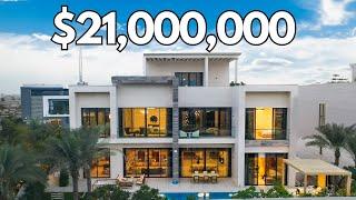 Touring a $21,000,000 Dubai Billionaire Mega Mansion With a SPINNING GARAGE