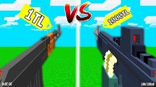 1 TL SİLAH VS 1000 TL SİLAH - Minecraft