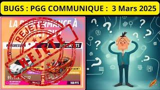  ATTENTION !!!   PGG COMMUNIQUE CONCERNANT LES BUGS DE LA SAISON 44. STATUT AU 3 MARS 2025. FH5.