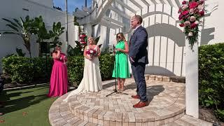 Vicki Officiates Scott's Wedding