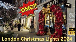 LONDON CHRISTMAS LIGHTS 2024 | BUS TOUR [4K]