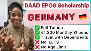 DAAD EPOS Full Scholarship For International Students | No Blocked Account | Complete Guide To Apply