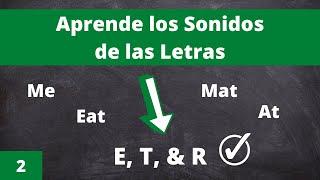 Día 2: Sonidos de las Letras E, T, & R en Inglés