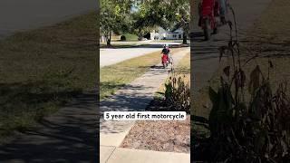 My grandsons first real motorcycle. He’s in love