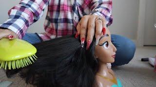 ASMR Relaxing Detangling Hair & Hairstyling | Combing & Hair Brushing Sounds‍️