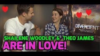 Shailene Woodley and Theo James discuss falling in love in Divergent