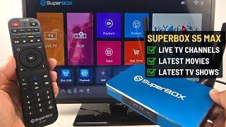 SuperBox S5 Max Review | Unboxing & Setup Android TV Box | Live TV | Movies | Blue TV