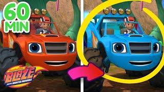 Blaze's Best Spot the Difference Games!  60 Minute Compilation | Blaze and the Monster Machines