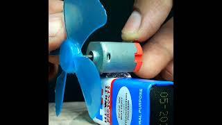 simple DC MOTOR FAN / hw battery motor science project