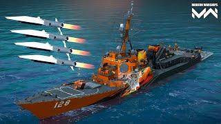 USS Ted Stevens With Full Zircon Hypersonic Missile - Modern Warships Gameplay