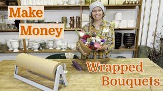 How to Make a Wrapped Bouquet for Sale