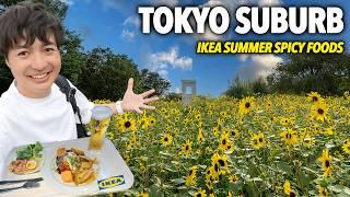 Escaping from Big City, No Tourists Tokyo Suburb. Fruit Sandwich and IKEA Summer Spicy Foods Ep.511