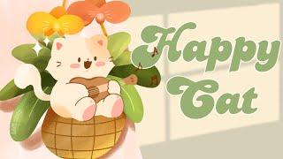 Happy Cat Lofi 1 Hour Cafe SongStream cafecute & relaxing Make Your Day Better