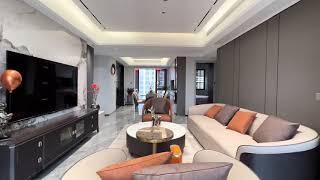 Luxury House Interior Design of Leather upholstered Sofa Furniture by Carpenter Li