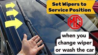 How to Set Your MG Wipers into Service Position -- MG ZS, ZST, ZS EV, HS, HS PHEV