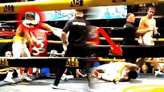 WTF!!! Boxer HEAD KICKED in Boxing Match against MMA Fighter (UFC vs Boxing)