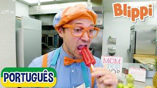 Blippi Português Fazendo Picolés | Vídeos Educativos para Crianças | As Aventuras de Blippi