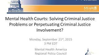 WEBINAR: Mental Health Courts