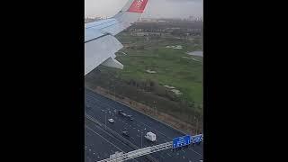 Schipol Amsterdam, Window View Landing - February 2020