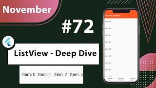 Flutter Tutorial - ListView - Deep Dive